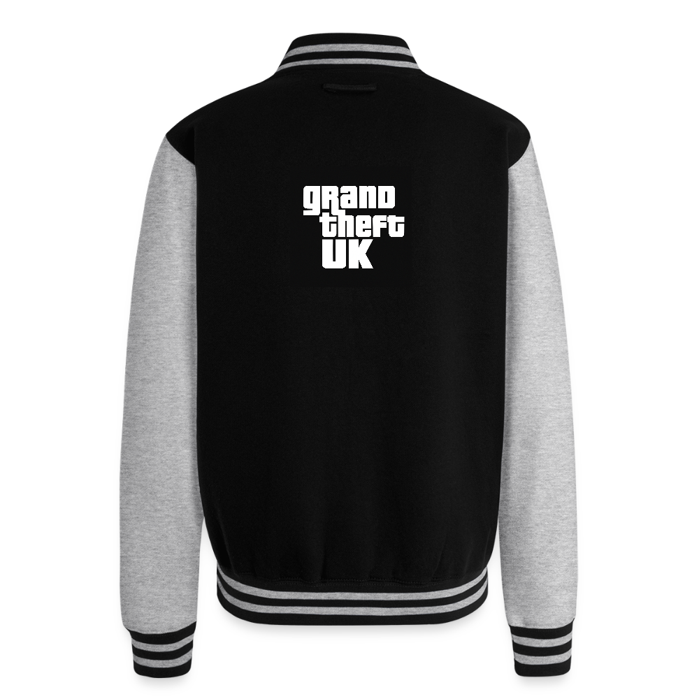 Just Hoods Heavyweight Letterman Jacket GTA - black/heather grey