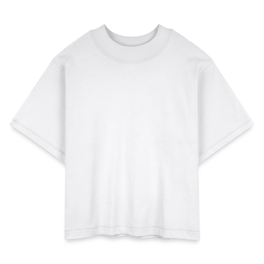 Women's Boxy Tee (reflection) BACKWORDS - white