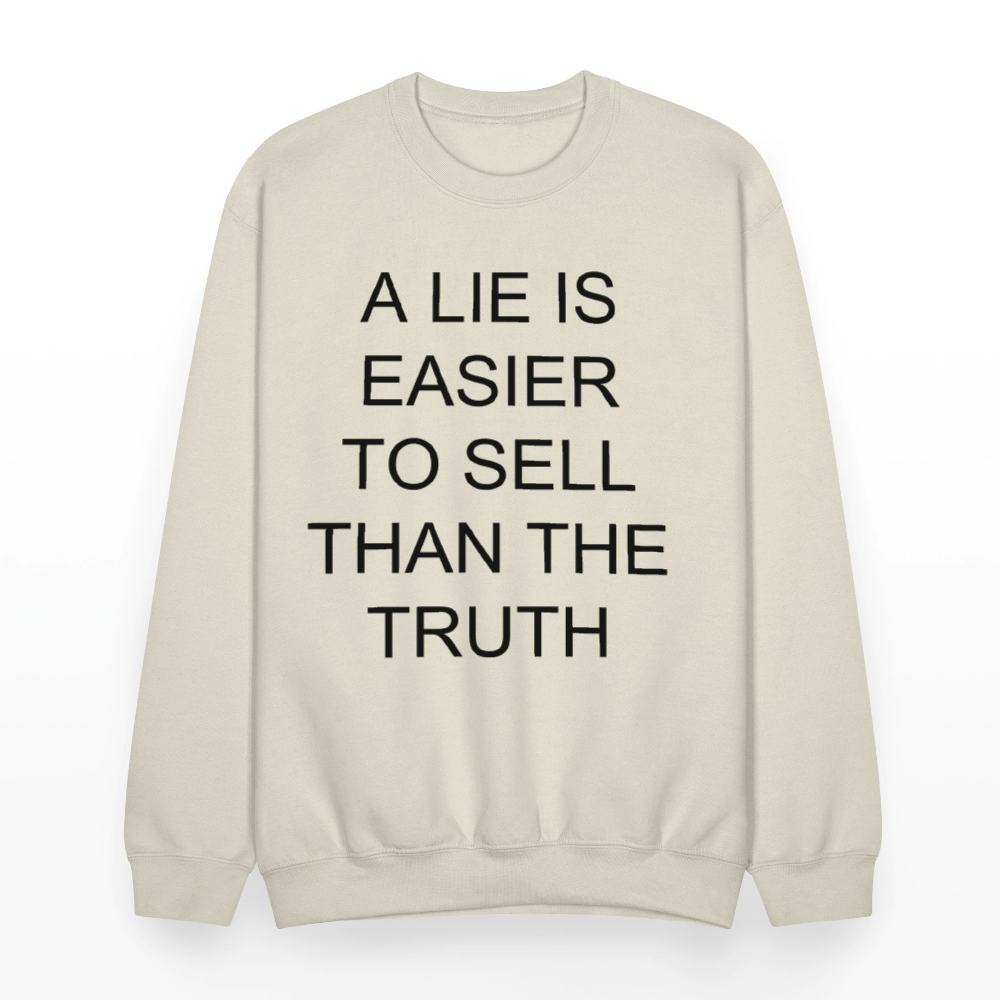 Crewneck Sweatshirt TRUTH /LIE - Sand