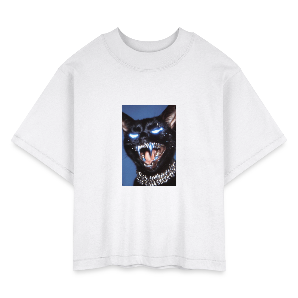 Women's Boxy Tee BLING LING - white