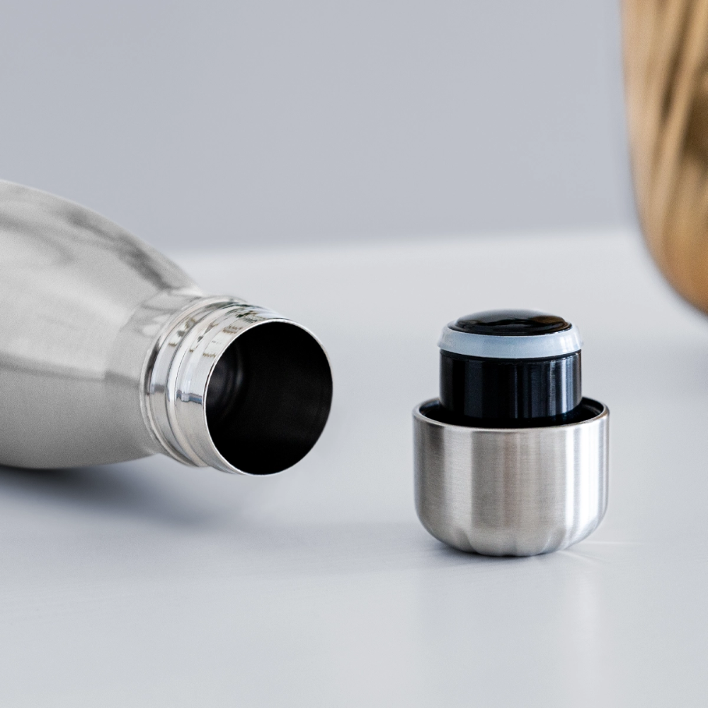 Insulated Stainless Steel Water Bottle of steel - silver