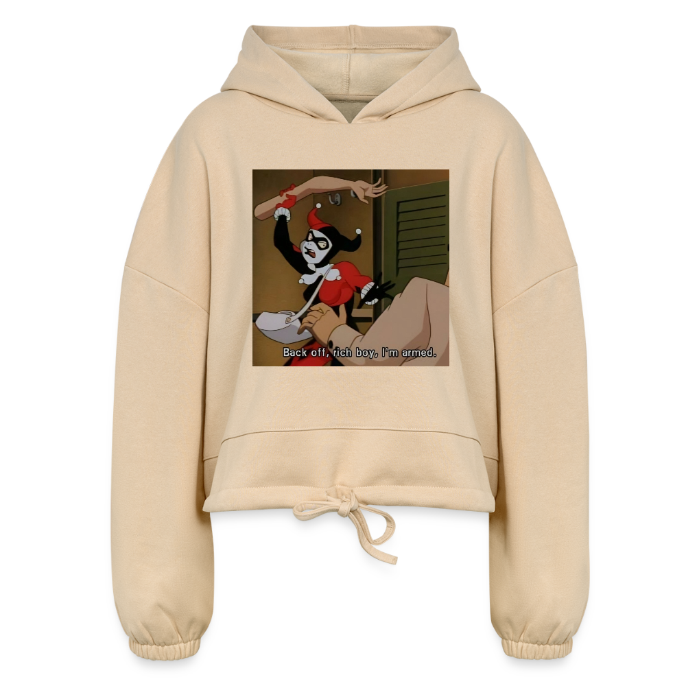 Women’s Cropped Hoodie I PROTECT MY SELF - nude