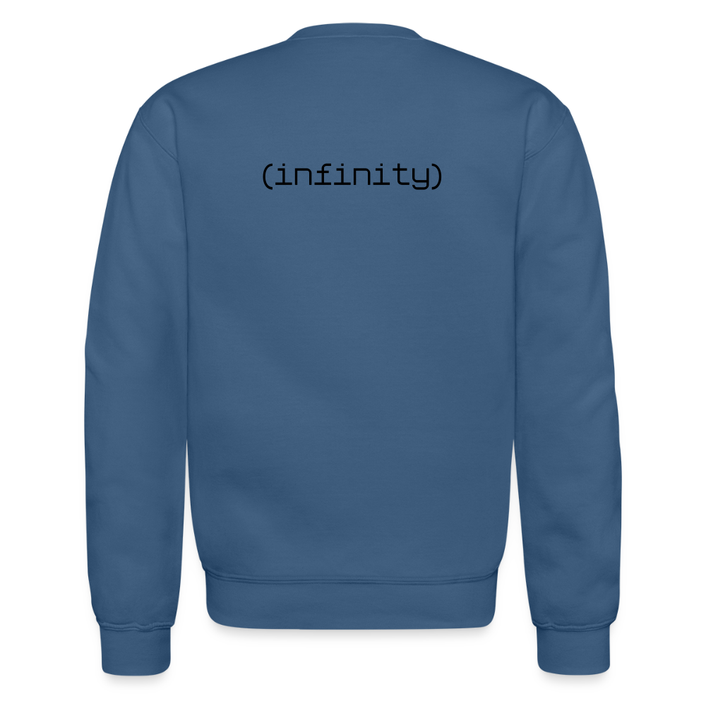Crewneck Sweatshirt (infinity) BACKWORDS - indigo blue