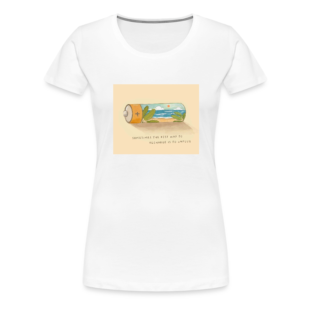 Women’s Premium T-Shirt CHARGE - white
