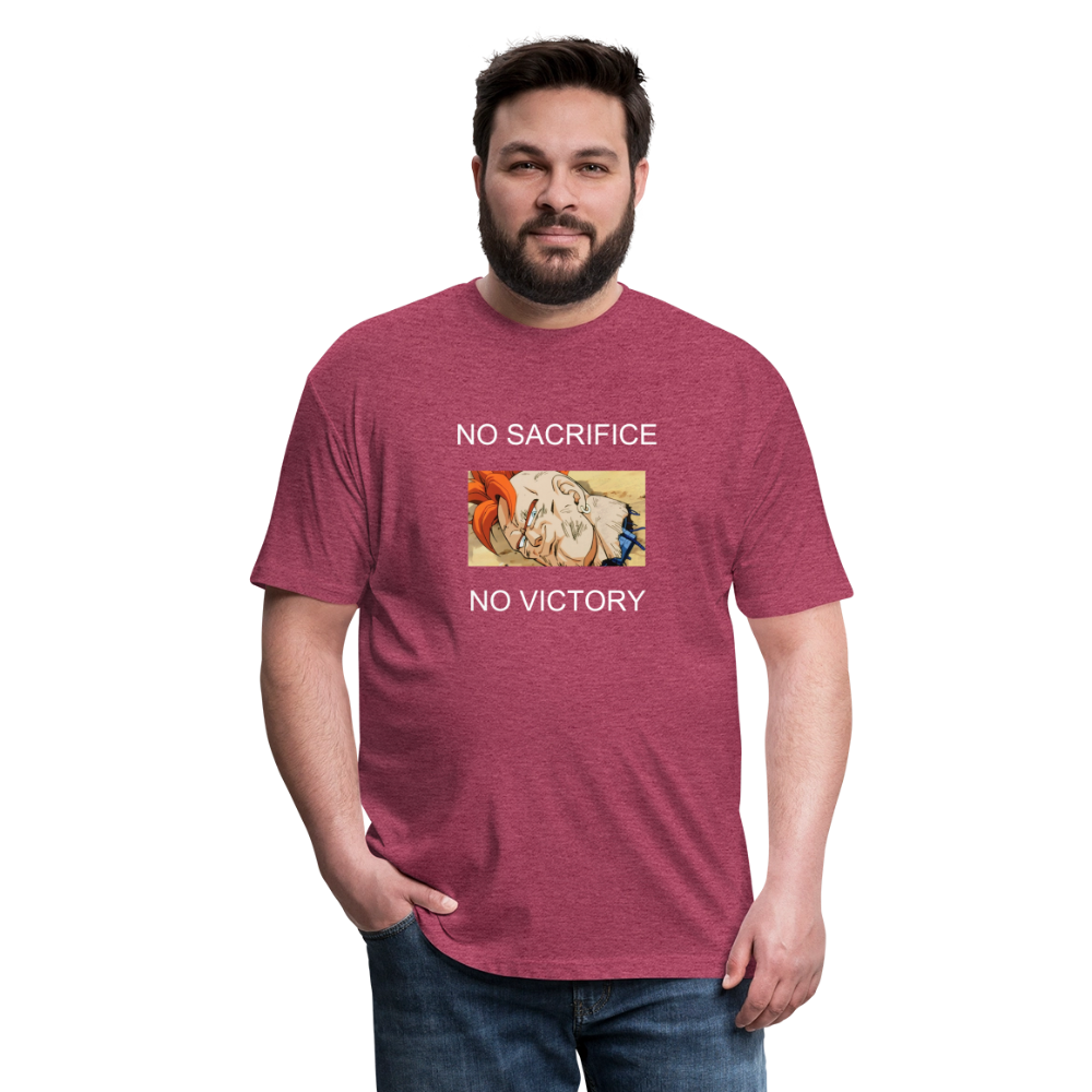 Fitted Cotton/Poly T-Shirt by Next Level THINK OF 16 - heather burgundy
