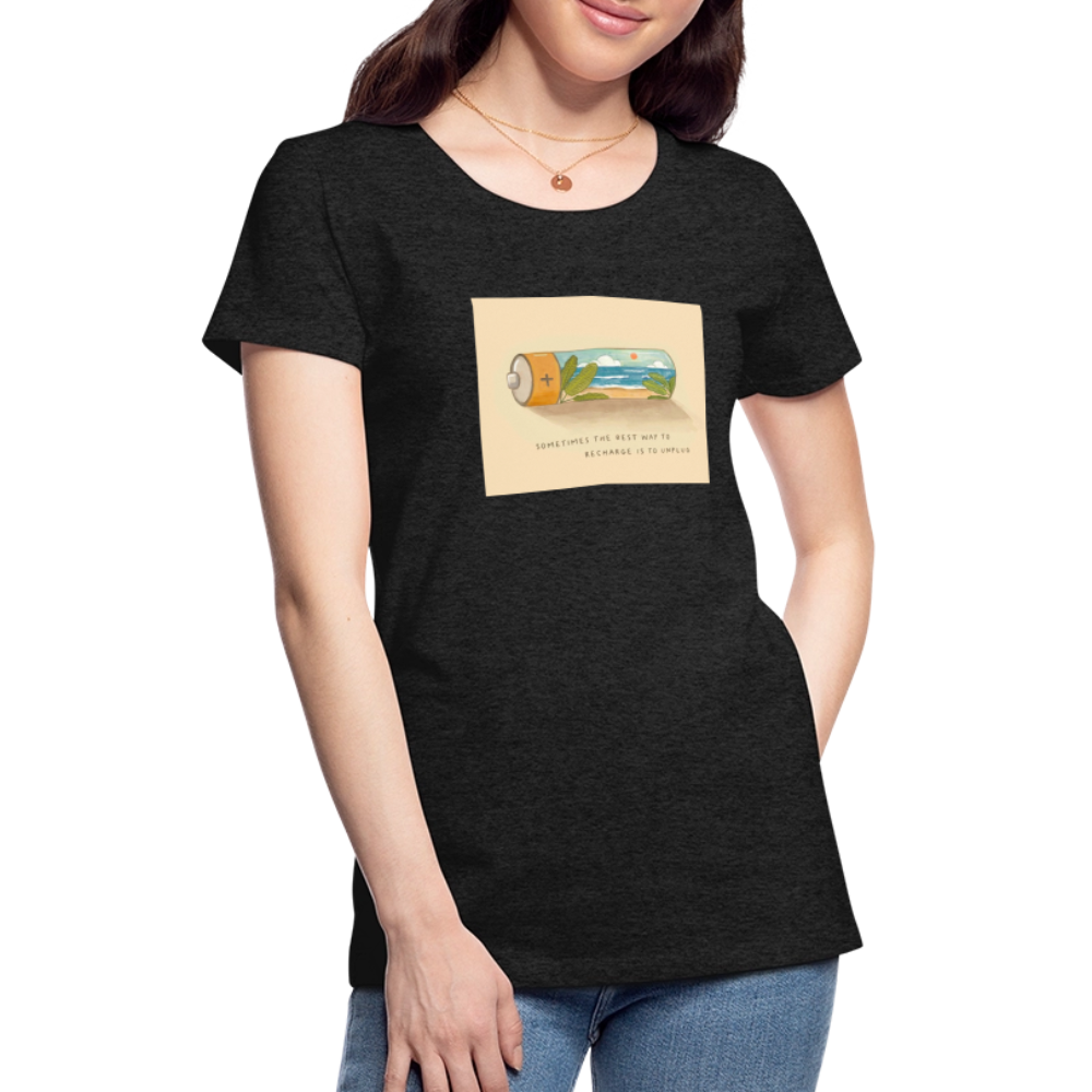 Women’s Premium T-Shirt CHARGE - charcoal grey