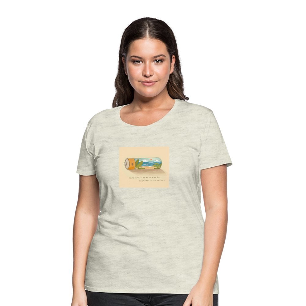 Women’s Premium T-Shirt CHARGE - heather oatmeal