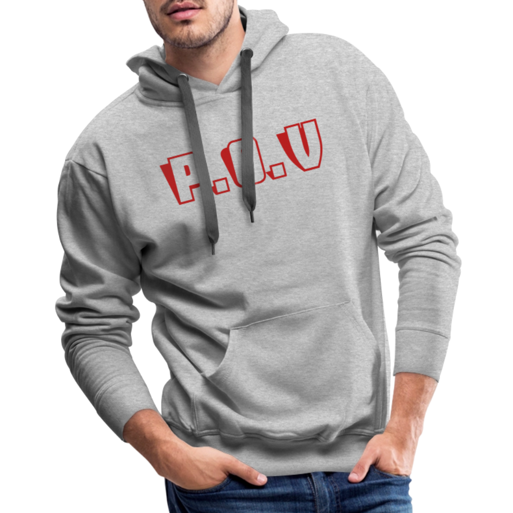 Men’s Premium Hoodie P.O.V - heather grey