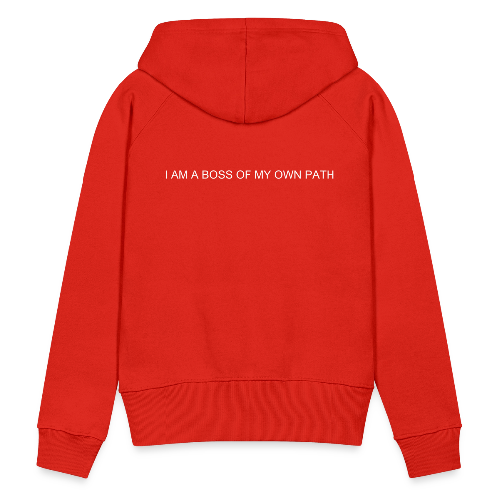 Women’s Premium Hoodie I AM A BOSS OF MY OWN PATH - red