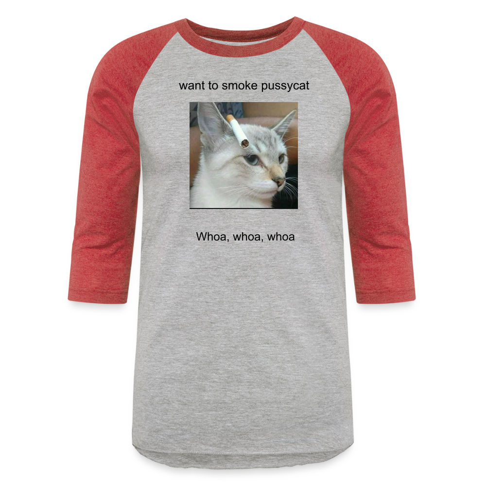 Baseball T-Shirt - heather gray/red