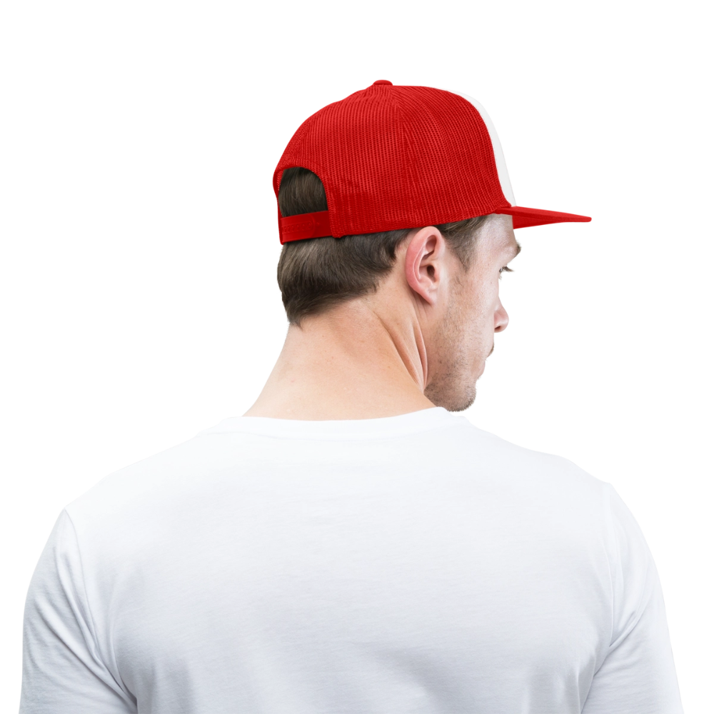 Trucker Hat NOT PIZZA - white/red