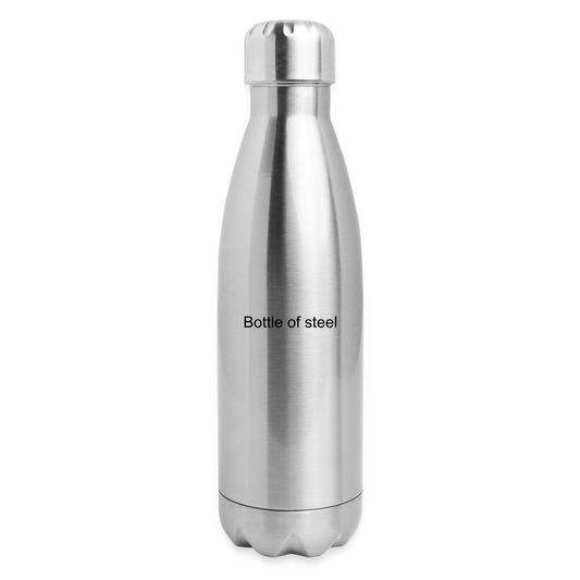 Insulated Stainless Steel Water Bottle of steel - silver