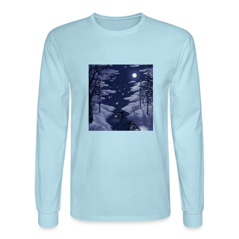 Men's Long Sleeve T-Shirt - powder blue