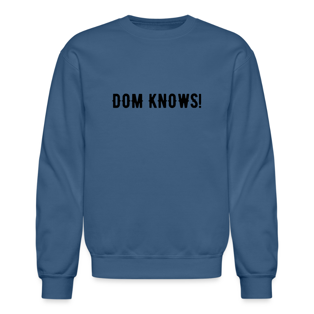 Crewneck Sweatshirt NOT PIZZA - indigo blue