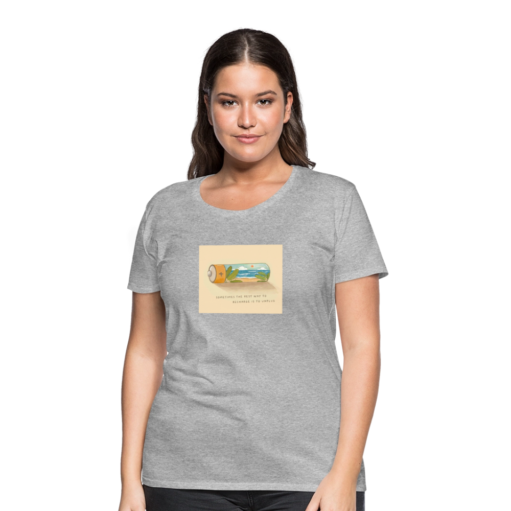 Women’s Premium T-Shirt CHARGE - heather gray