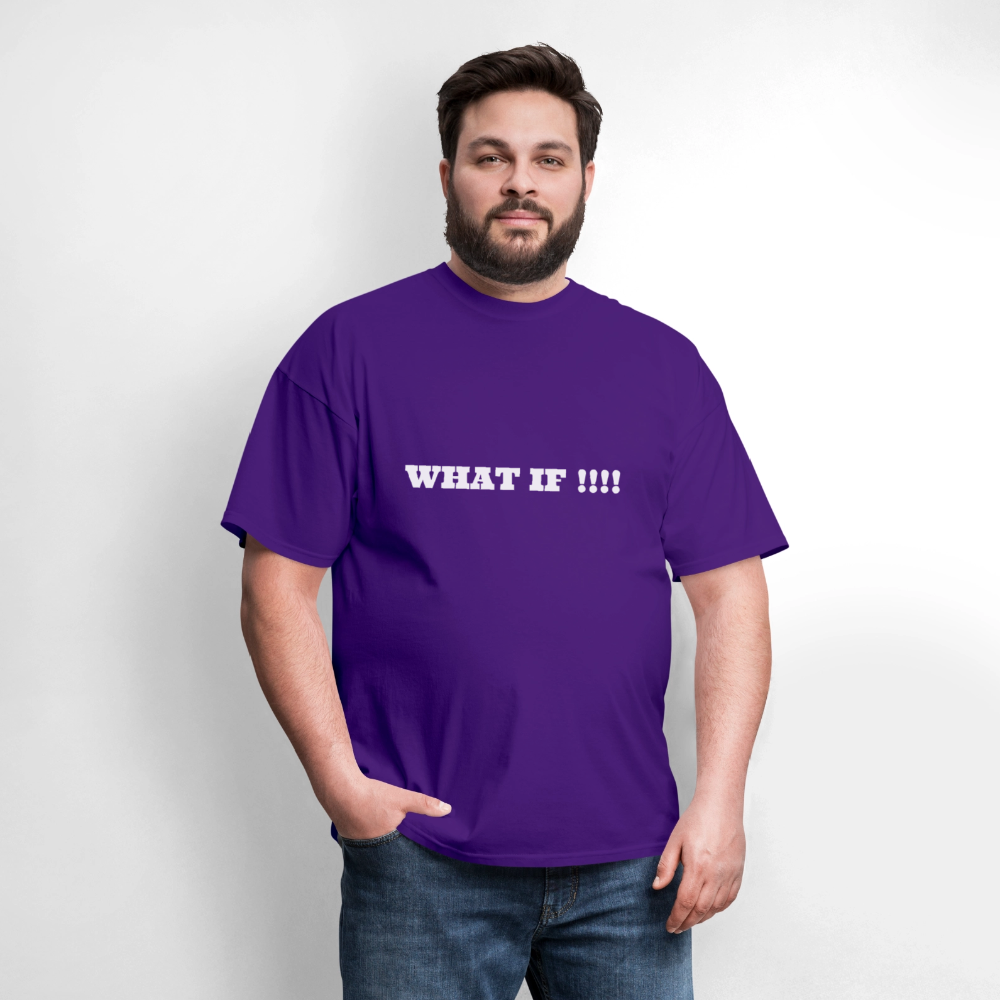 Men's T-Shirt | GILDAN 5000 WHAT IF !!!! - purple