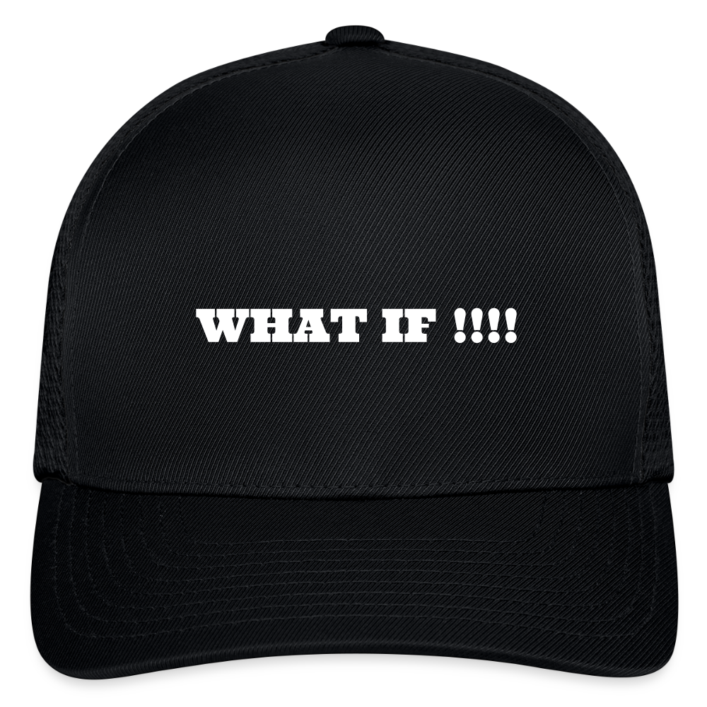 Flexfit Fitted Baseball Cap WHAT IF !!!! - black