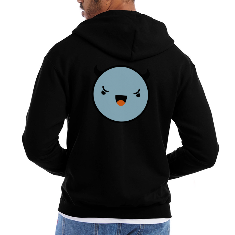 Champion Unisex Full Zip Hoodie EVIL SOMETIMES SLEEPS - black