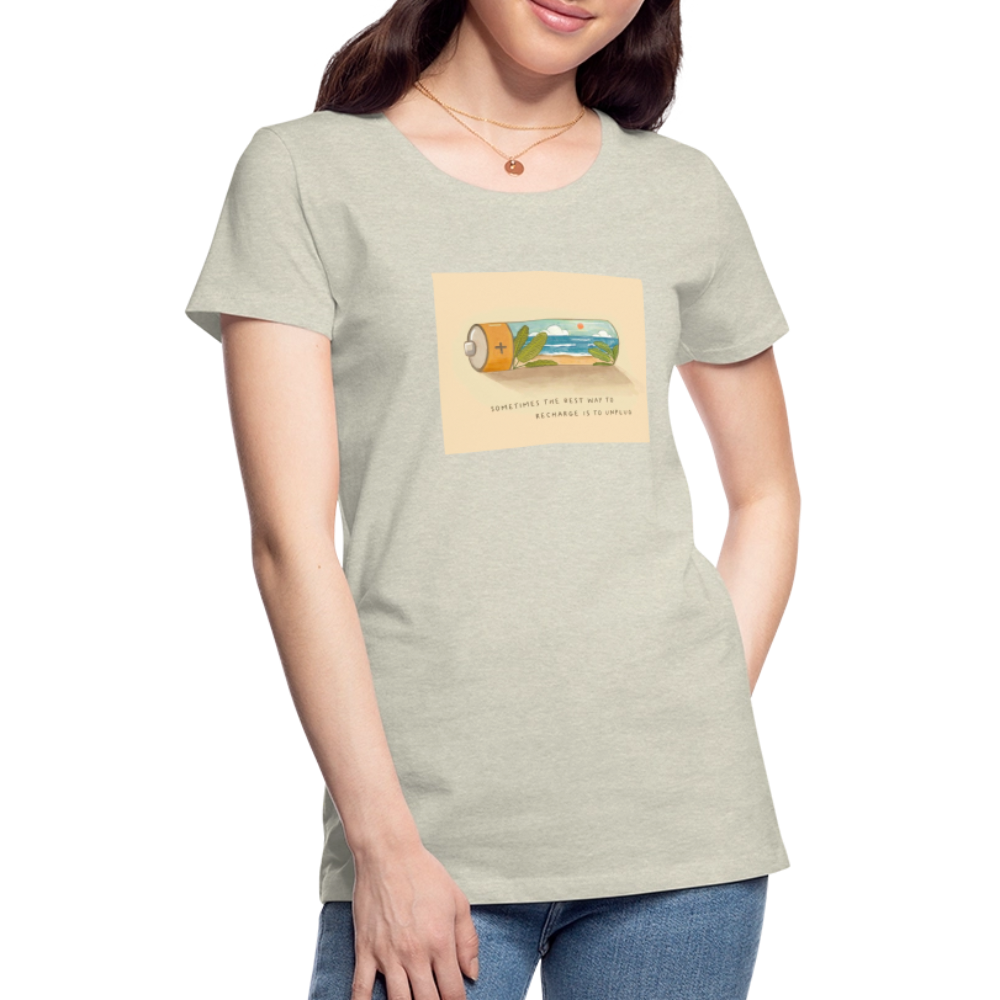 Women’s Premium T-Shirt CHARGE - heather oatmeal