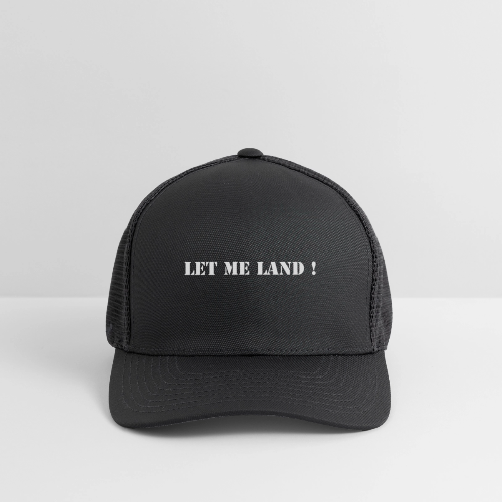 Flexfit Fitted Baseball Cap LET ME LAND ! - charcoal