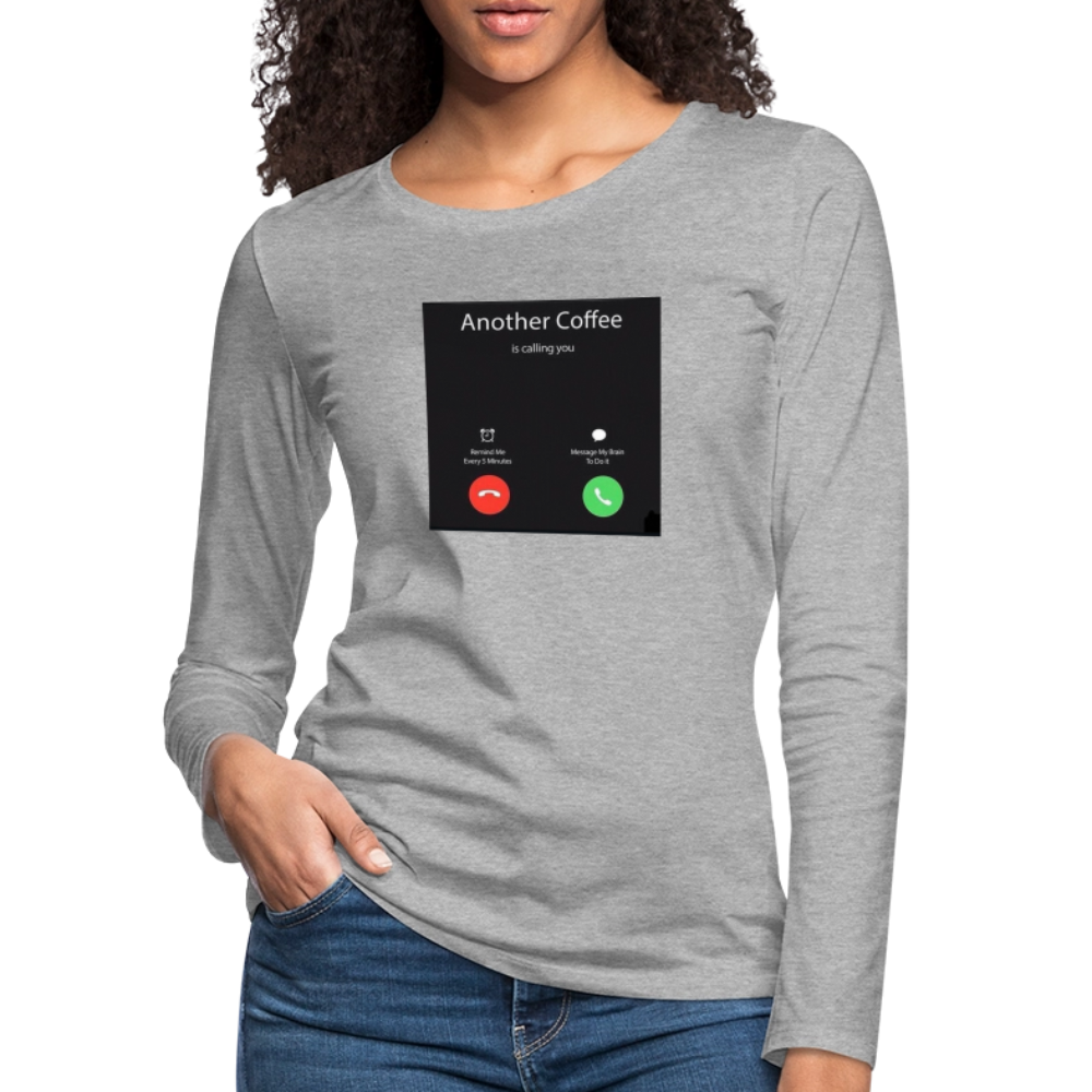 Women's Premium Long Sleeve T-Shirt coffee - heather gray