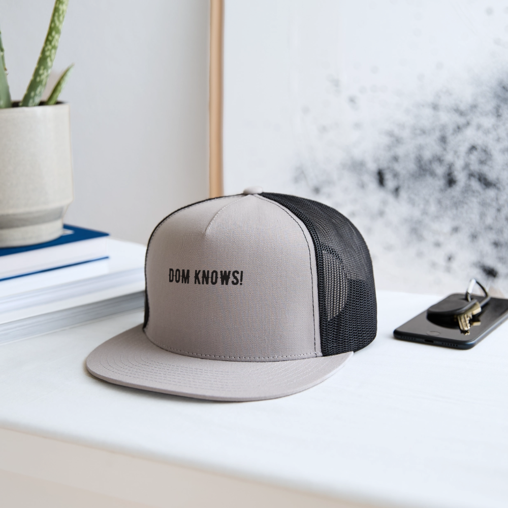 Trucker Hat NOT PIZZA - gray/black
