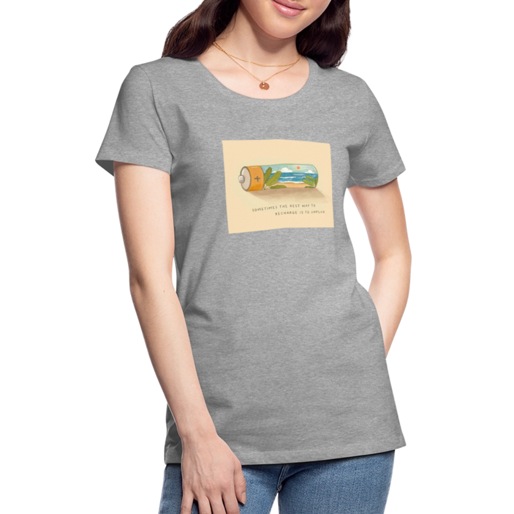 Women’s Premium T-Shirt CHARGE - heather gray