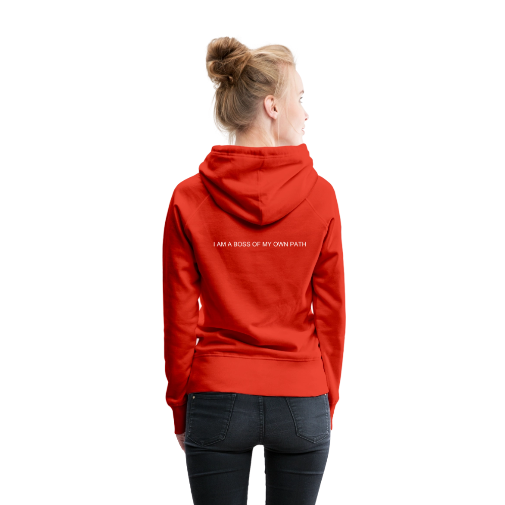 Women’s Premium Hoodie I AM A BOSS OF MY OWN PATH - red