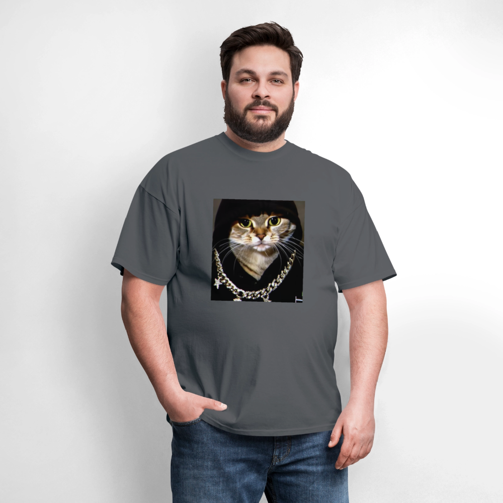 Men's T-Shirt | GILDAN 5000 BLING LING CAT - charcoal