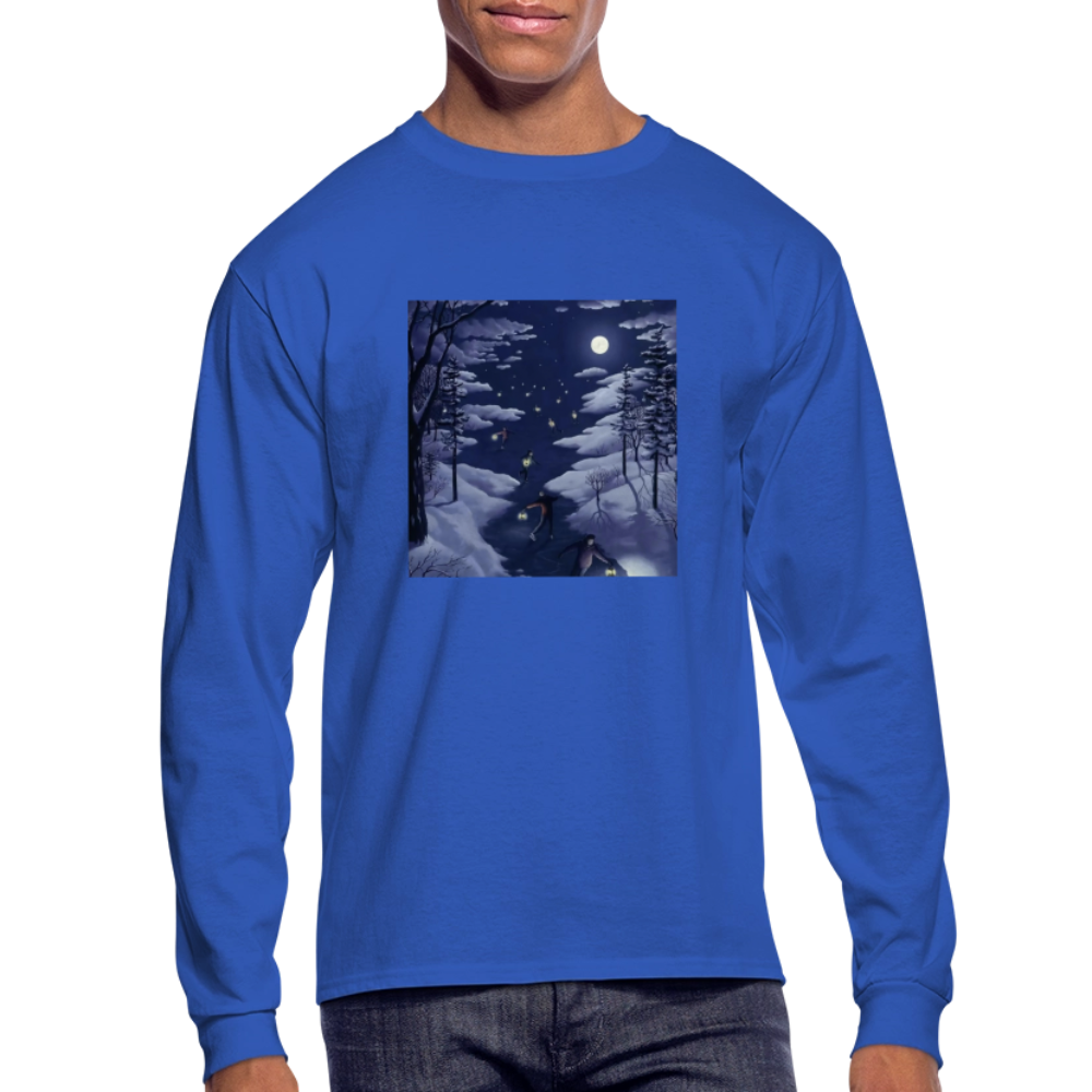 Men's Long Sleeve T-Shirt - royal blue