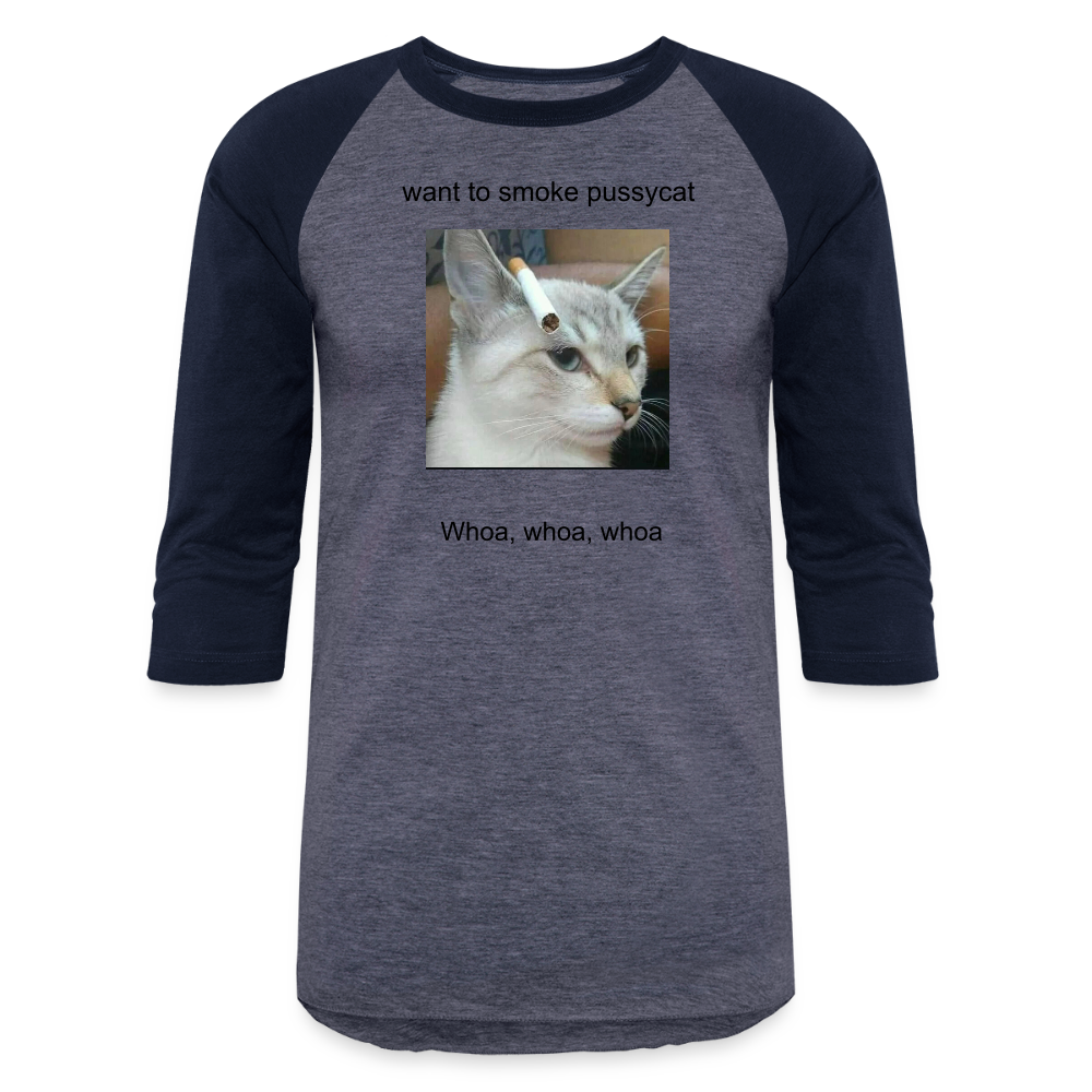 Baseball T-Shirt - heather blue/navy