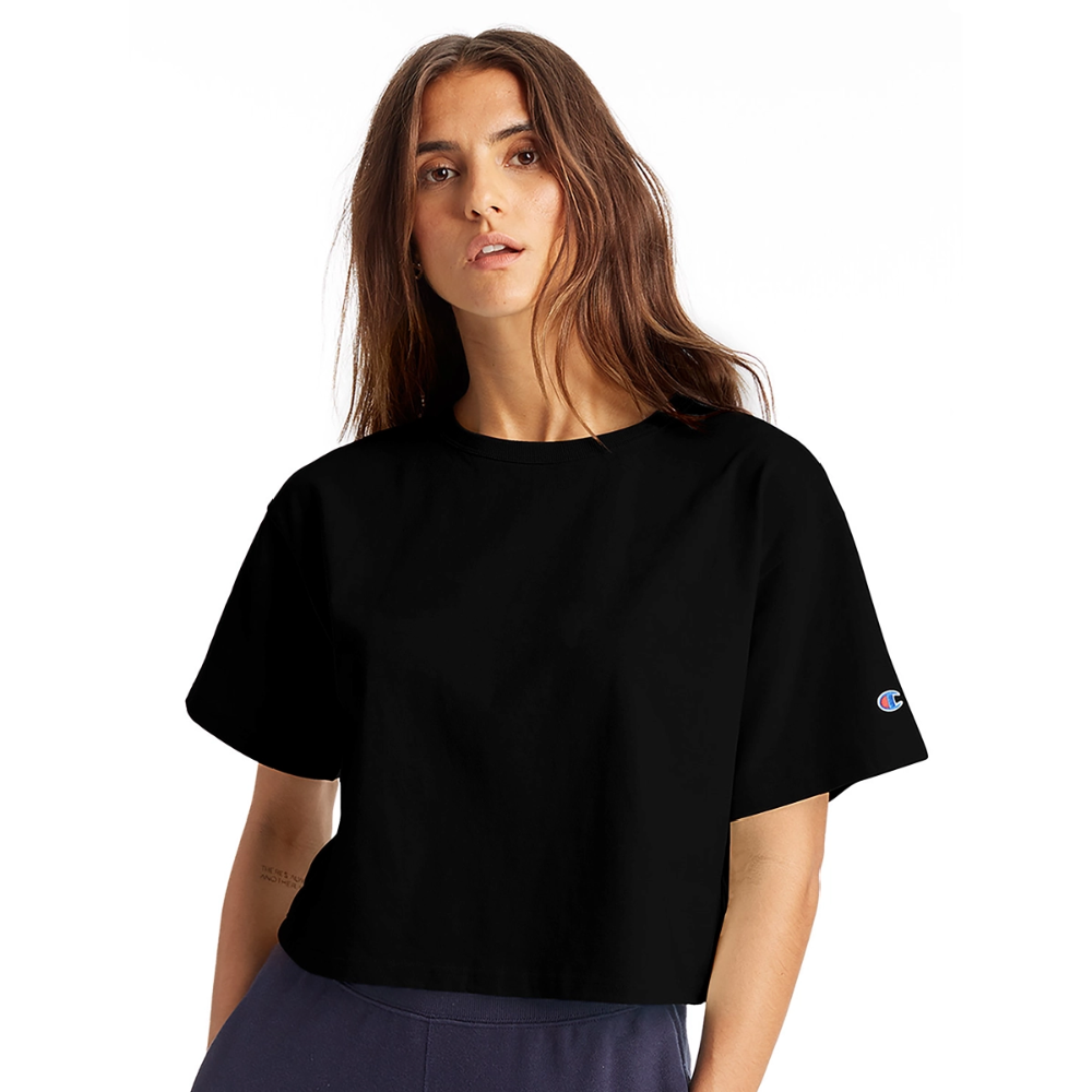 Champion Women’s Cropped T-Shirt OPULENCE AP - black