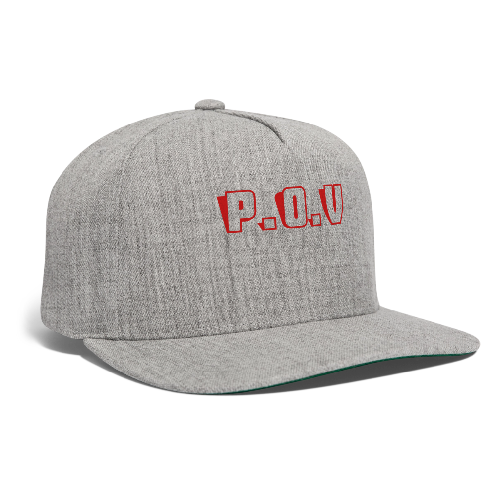 Snapback Baseball Cap P.O.V - heather gray