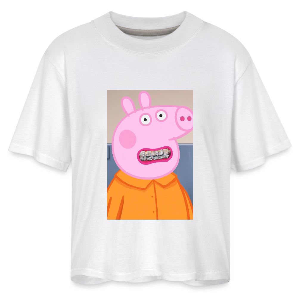 Women's Boxy Tee Peppa - white