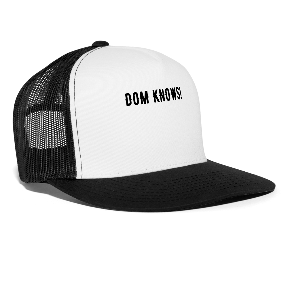 Trucker Hat NOT PIZZA - white/black