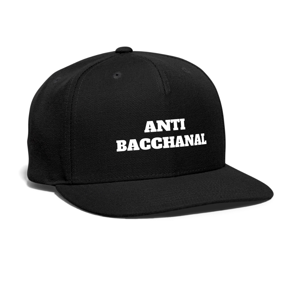 Snapback Baseball Cap ANTI  BACCHANAL - black