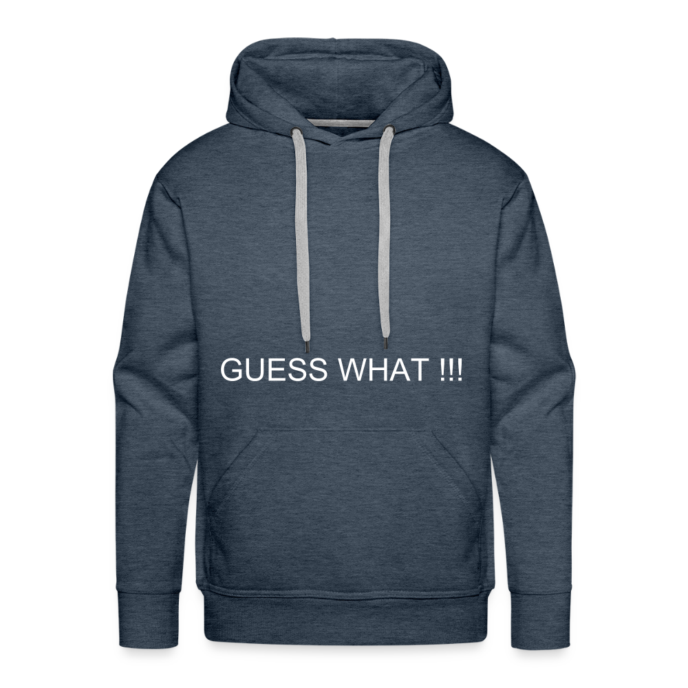 Men’s Premium Hoodie CHIN UP - heather denim