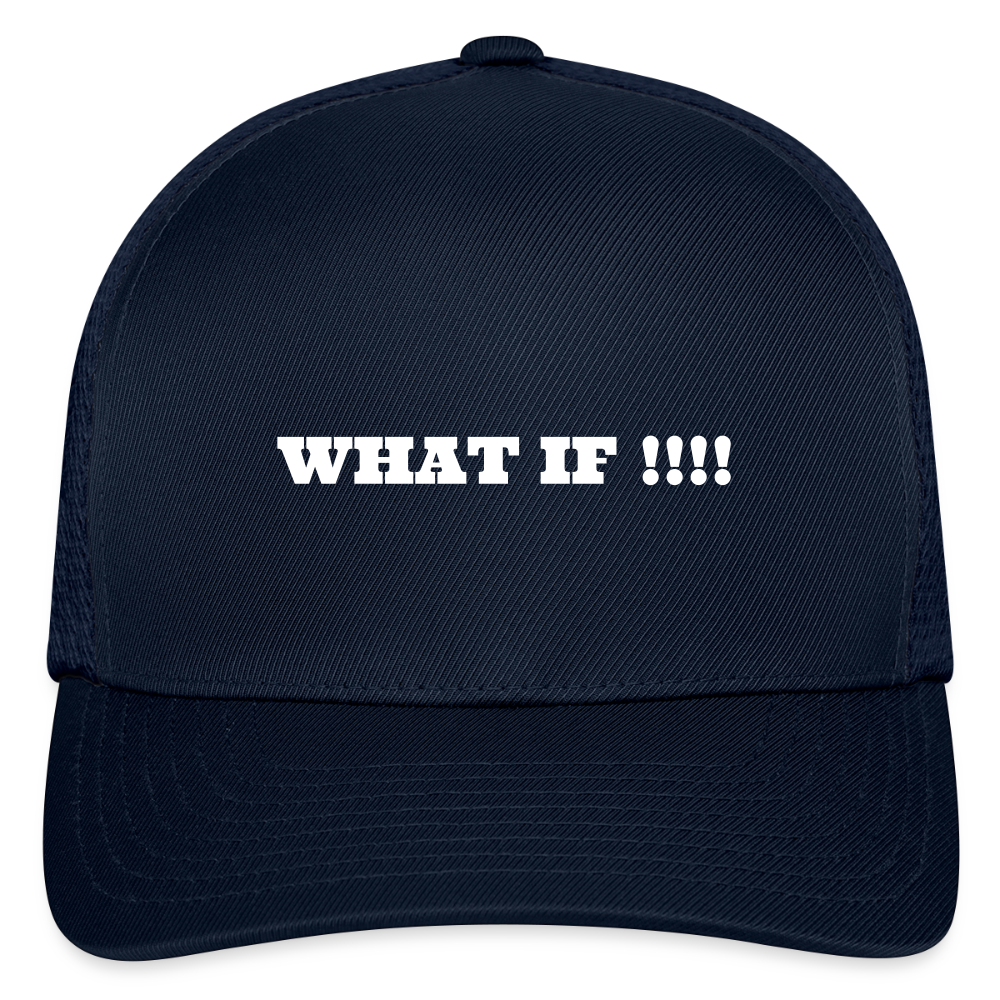 Flexfit Fitted Baseball Cap WHAT IF !!!! - navy