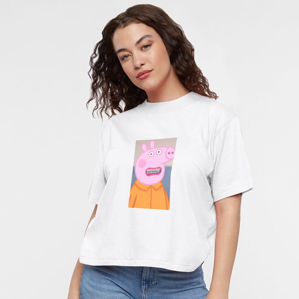 Women's Boxy Tee Peppa - white