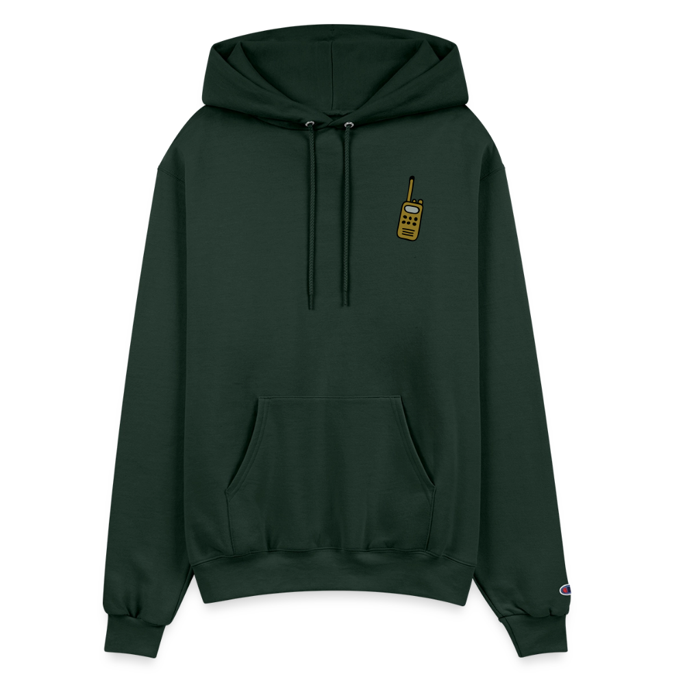Champion Unisex Powerblend Hoodie WALKIE TALKIE - Dark Green