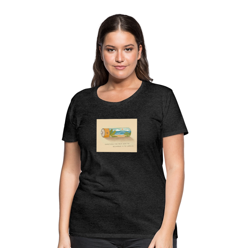 Women’s Premium T-Shirt CHARGE - charcoal grey