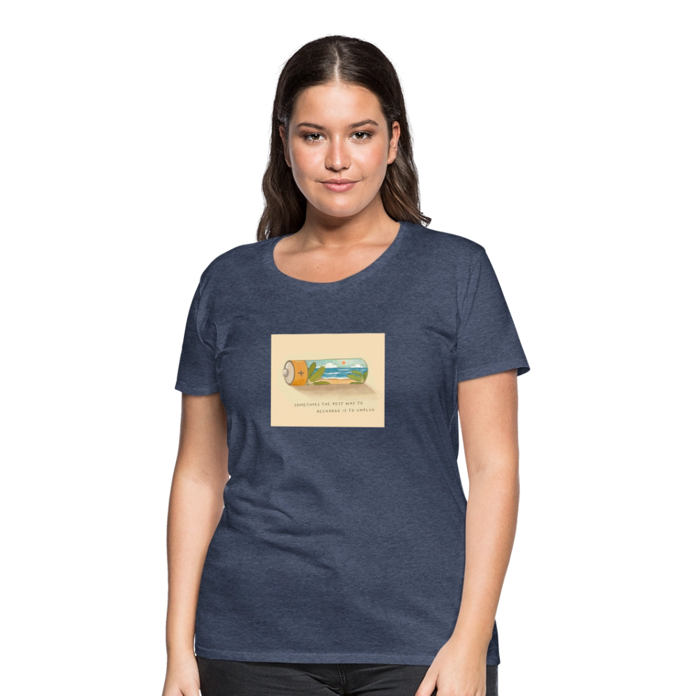 Women’s Premium T-Shirt CHARGE - heather blue