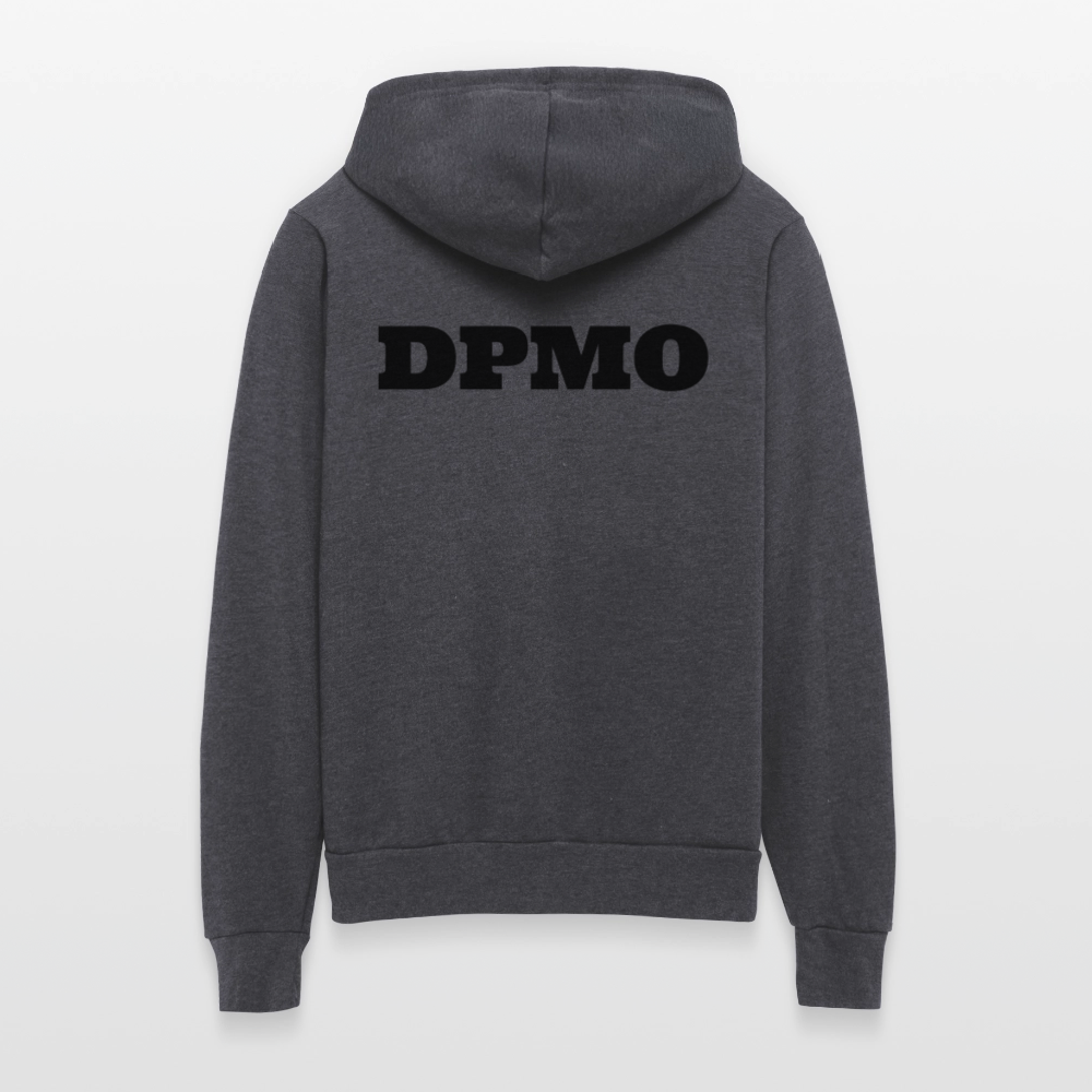 Bella + Canvas Unisex Full Zip Hoodie DPMO - charcoal grey