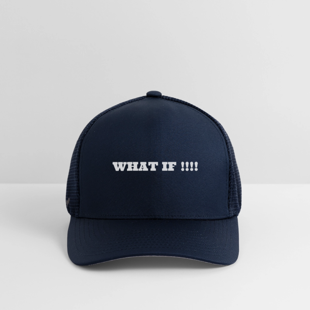 Flexfit Fitted Baseball Cap WHAT IF !!!! - navy