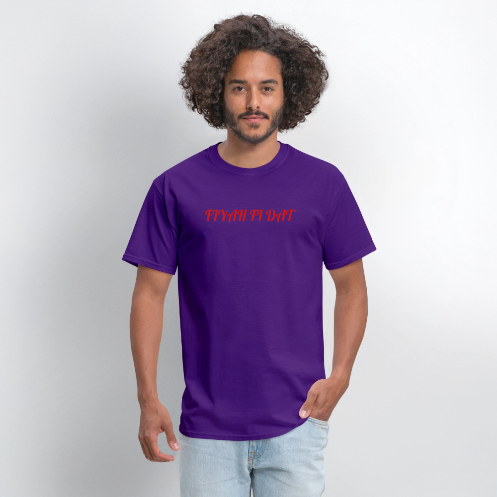 Men's T-Shirt | GILDAN 5000 FIYAH FI DAT - purple