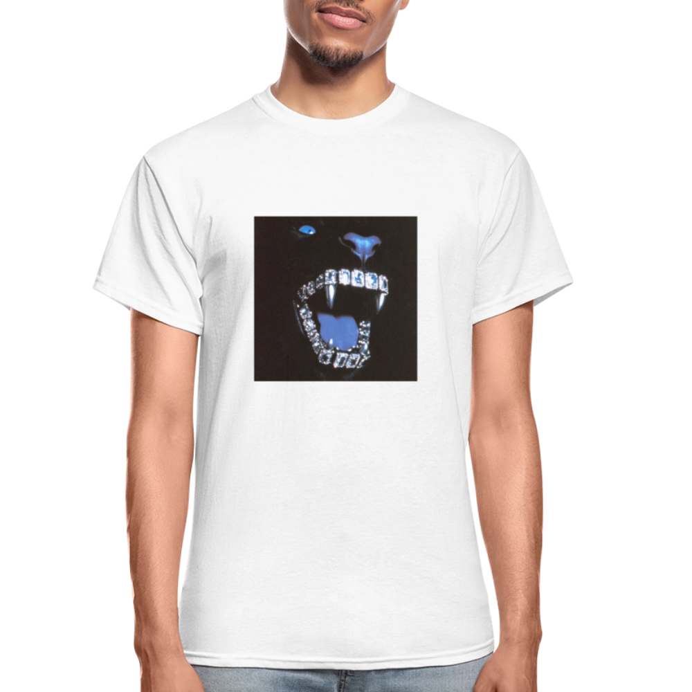 Gildan Ultra Cotton Adult T-Shirt bling bling teeth - white