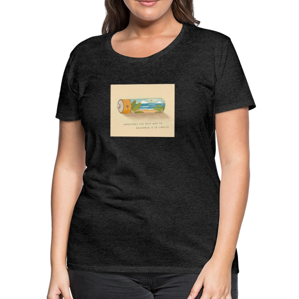 Women’s Premium T-Shirt CHARGE - charcoal grey
