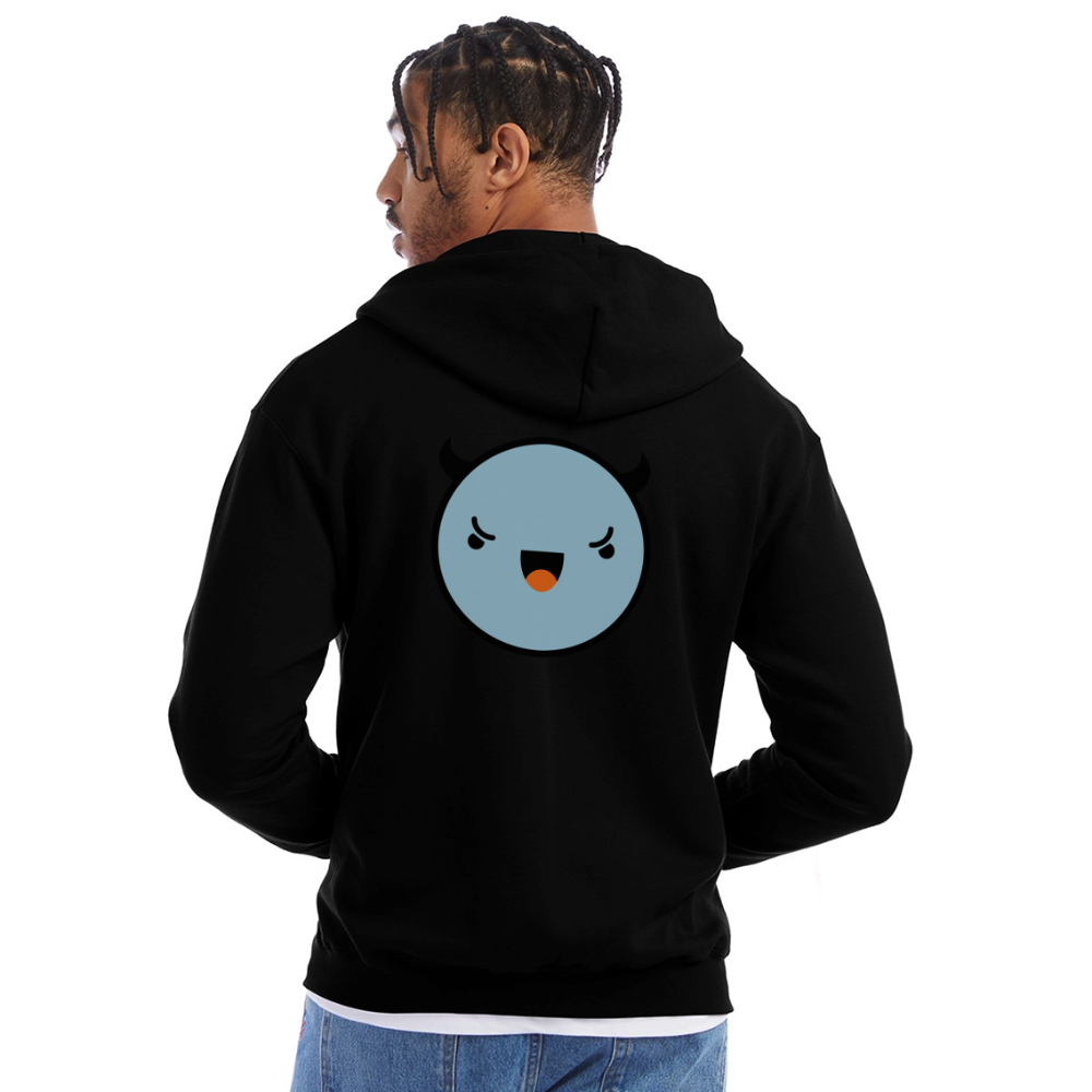 Champion Unisex Full Zip Hoodie EVIL SOMETIMES SLEEPS - black
