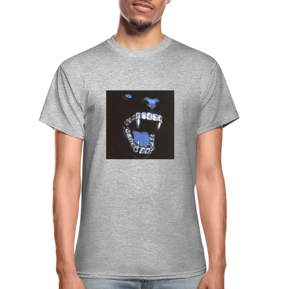 Gildan Ultra Cotton Adult T-Shirt bling bling teeth - heather gray