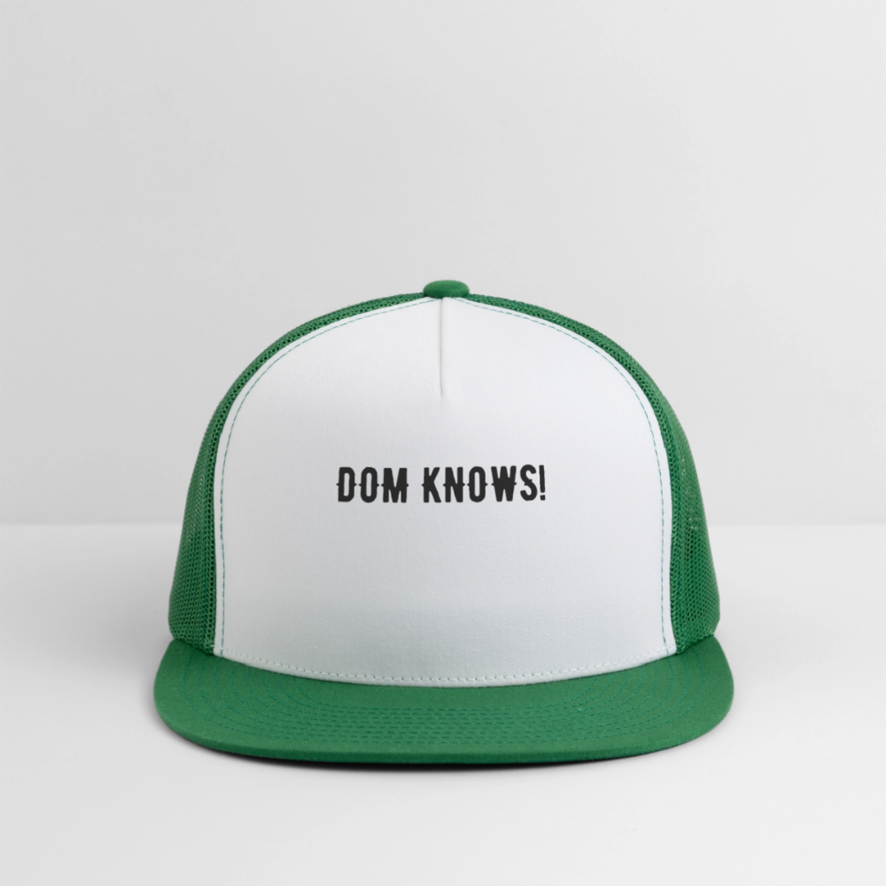 Trucker Hat NOT PIZZA - white/kelly green